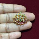 Gold Finish Chand model Kundhan Pendant