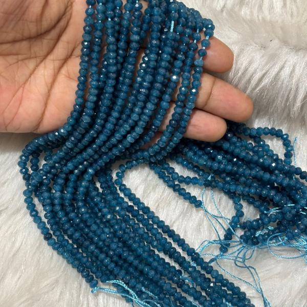 ONYX  Beads Teal Blue colour 3x4.5