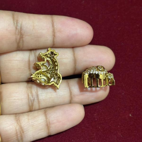 Victorian Peacock Side Pendants ,set of 1 pair