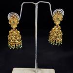 Gold Finish Butta's with hydro Beads hangings, colours available ,Set of 1 Pair