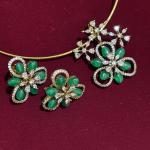 Latest Victorian Finish Beaded Pendants with CZ Stones, Colours Available