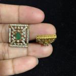 Mehandi Finish Side Pendants, set of 1 pair