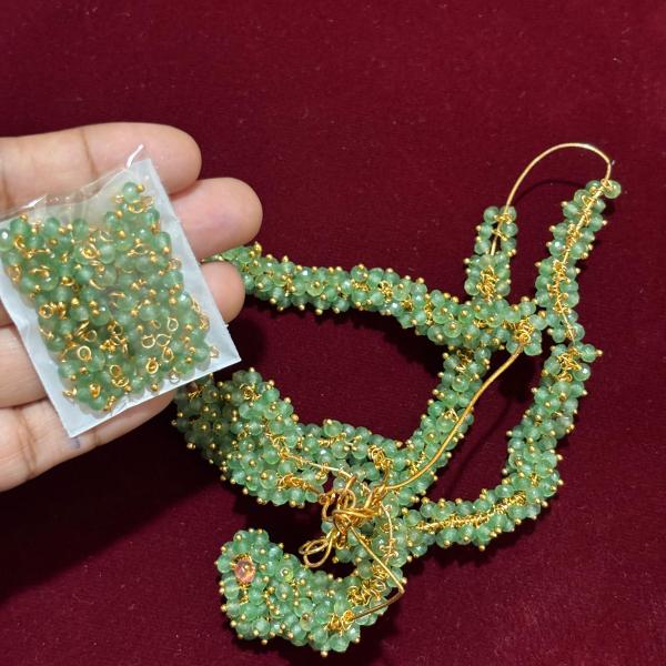 Loreals Onyx beads Sea Green 4mm pack of 10gm.