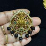 Matt Finish  Multi colour Laxmi Devi Pendant without Earrings