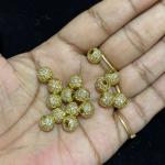 Gold Finish CZ Balls, Sold by 1 pc