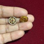 Mehandi Finish Side Pendants ,set 1 pair (pink and green available)