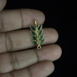 Polki Stone Leaf Pendant, Colours available, Sold By 1 Pc