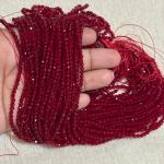 3mm Hydro (Glass) Beads, Red, Minimum Order Qty 2 lines