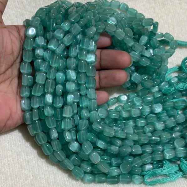 Monalisa Flat Rectangle Sea Green 4.5x6.2x9.6mm