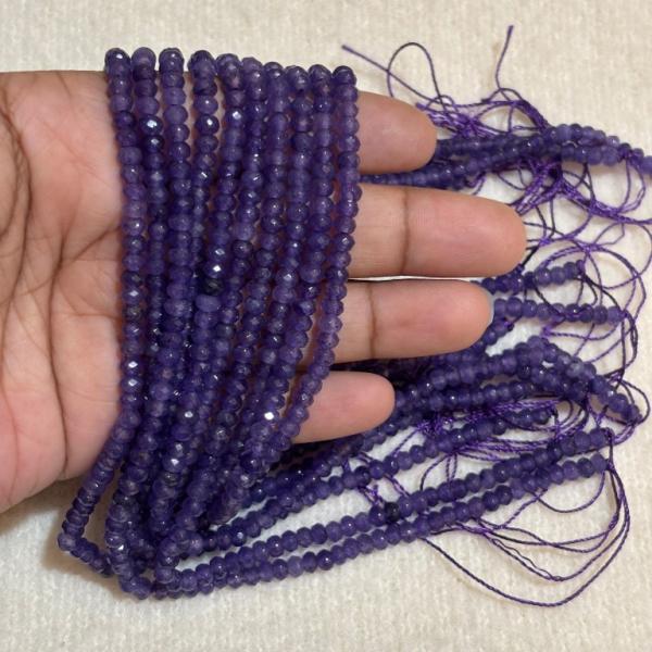 ONYX  Beads Dark Purple colour 3x4,5