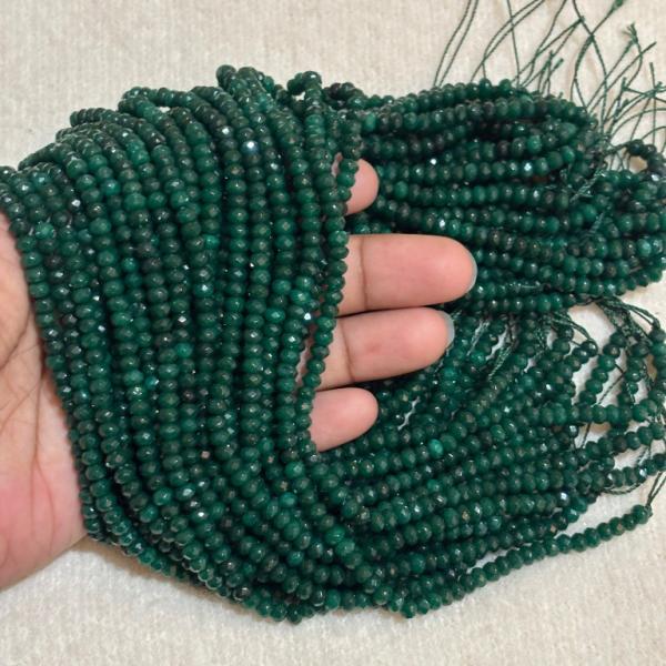 ONYX  Beads Green colour 3x4.5
