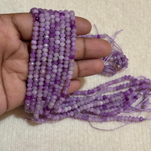 ONYX  Beads Lavender with Light Purple colour 3x4.5