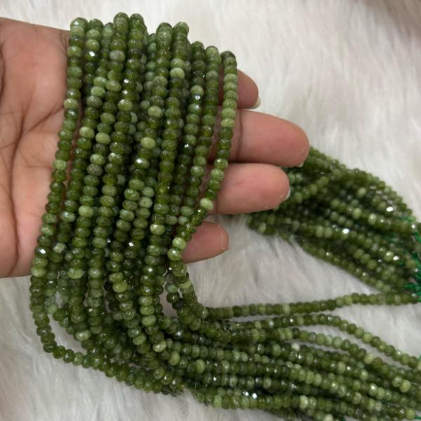 ONYX  Beads Mehindi Green colour 3x4.5