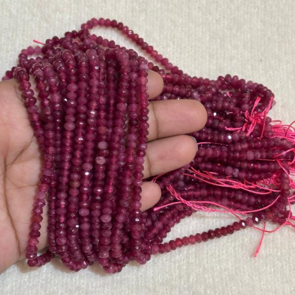 ONYX  Beads Pink colour 3x4.5