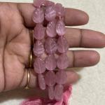 Monalisa Leaf Shape Baby Pink Beads 10 x 14mm 12 inch