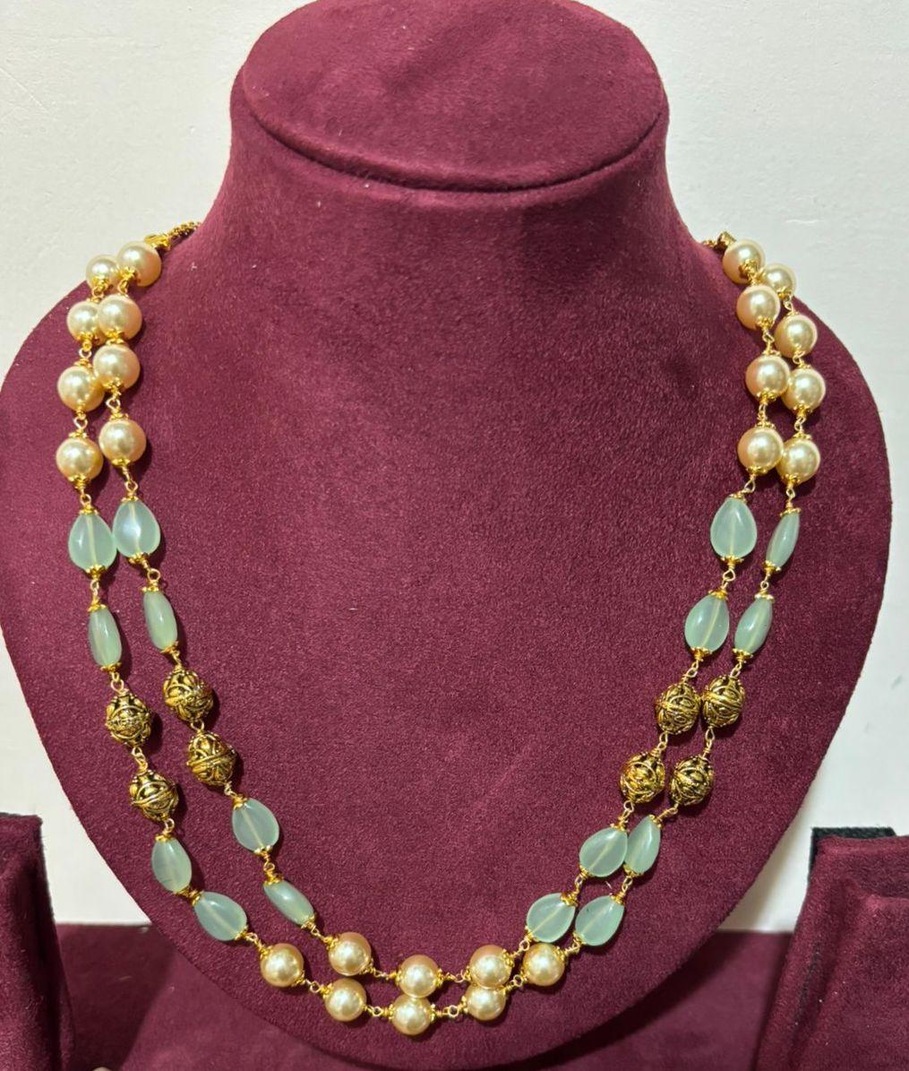 2 Lines Swarovski Mala with Monalisa Beads