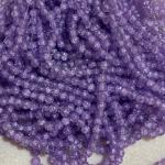 Crackle Beads Plain Light Lavender 8.2x7.5mm