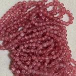 Crackle Beads Plain Light Maroon 8.2x7.5mm