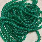 Crackle Beads Plain Green 8.2x7.5mm