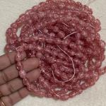 Crackle Beads Premium Plain Drop shape peach colour 8x10.5mm