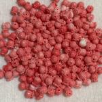 Rose Flower Bud Synthetic Beads Peach 9 X 7.4 mm Pack Of 10 Pcs