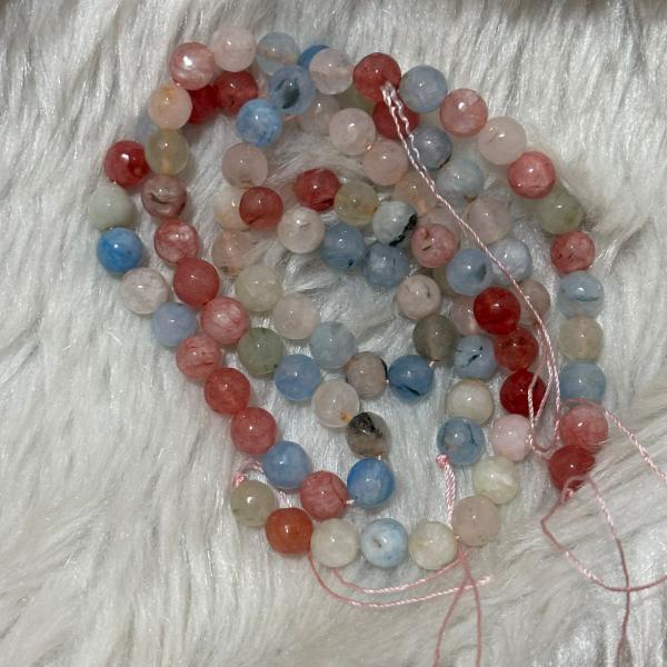 ONYX  Beads Pastel Multi colour Round shape 8mm