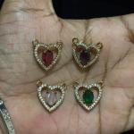 Mehandhi Finish Small Heart Pendants , Sold by 1 Pc