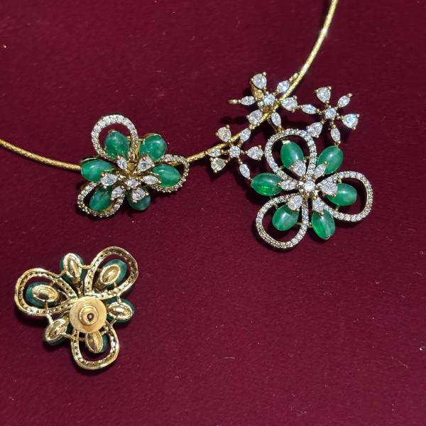 Latest Victorian Finish Beaded Pendants with CZ Stones, Colours Available