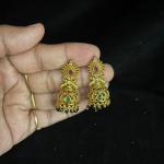 Matt Finish Butta's with Beads Hangings, set of 1 pair