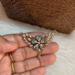 Victorian Premium double flower Small Pendants  without Earrings