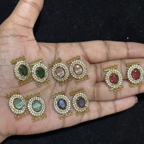 Victorian 4 Holes Side Pendants, Set of Pair, Colours available