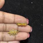 Six stones Flower shape Side Pendants, Set of 1 pair