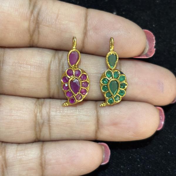 Left Facing Mango Pendants , Colours available, sold by 1 pc