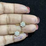 Ganga Jamuna Flower shape Side Pendants, Set of 1 pair