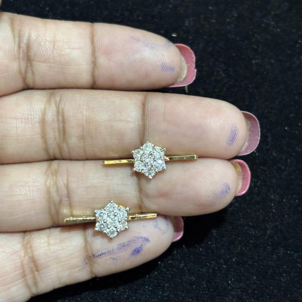 Ganga Jamuna Flower shape Side Pendants, Set of 1 pair