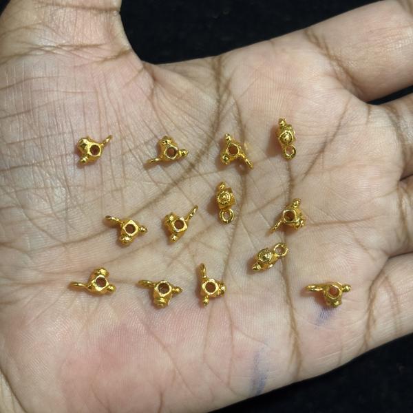 Micro Plated Hexagon Beads with Single Connector ( Palakasaralu )