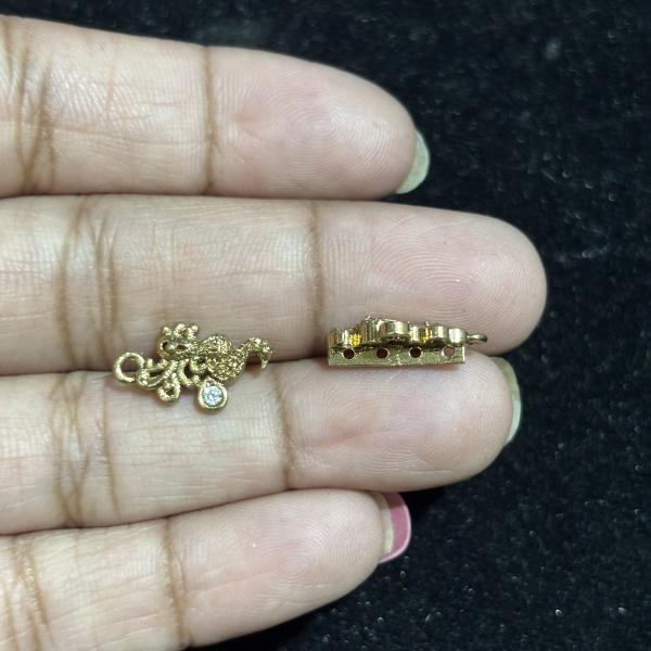 Antique Finish Peocock Charms, Set of 1 pair