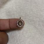 Antique Finish Single stone sourounded with 12 stones  Drop shape charms ( Green, white and Pink colours available)