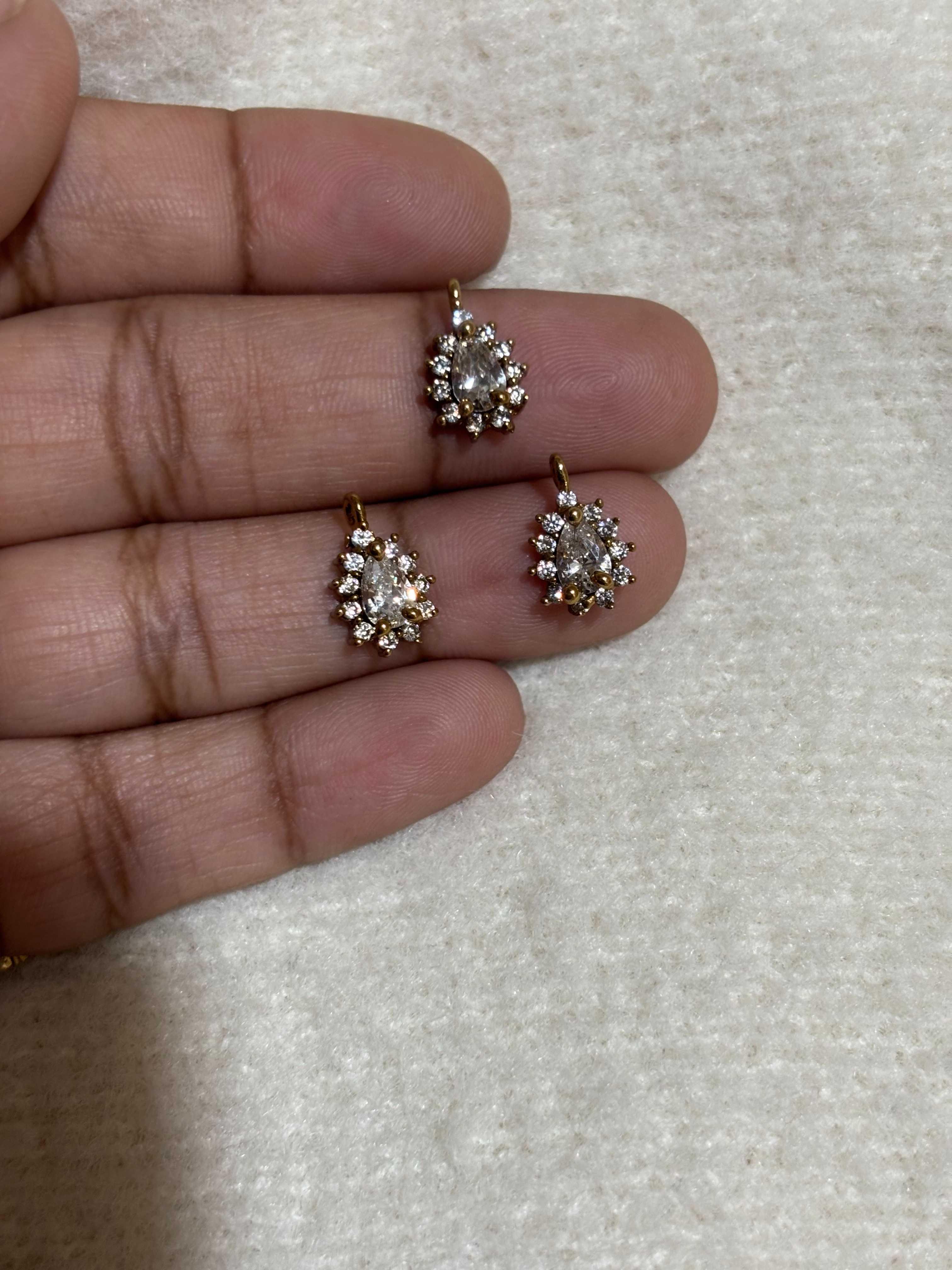 Antique Finish Drop charms ( colours available)