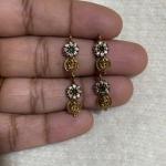 Antique Finish flower with lakshmi kasu charms ( Green, white and Pink colours available)