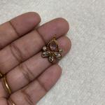 Antique Finish flower below drop model charms ( sea Green, Baby pink and blue colours available)