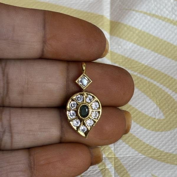 Gold Finish Mango Shape Pendant , Sold by 1 Pc , Please Select Colour