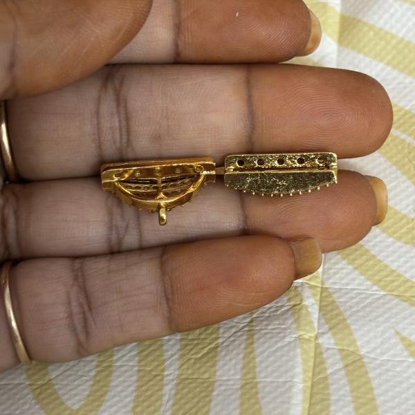 Victorian CZ Connectors with 5 Holes back side , set of 1 pair