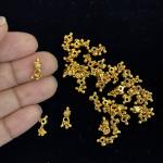 Micro Plated gold colour connector with gold metal ball hanggings