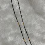 Micro Plated Short Mangalsutra Black Beads Single line
