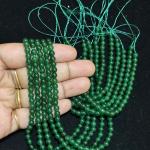 ONYX  Beads Plain round shape Green colour 4mm