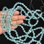 Monalisa Drop Shape Beads Light Sky Blue 8 x 6mm