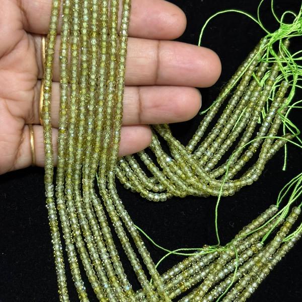 CZ Beads Mehandi Green Colour 3mm