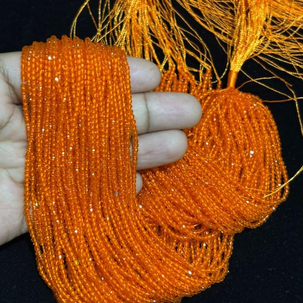2mm Hydro (Glass) Beads, Orange , Minimum Order Qty 5 lines