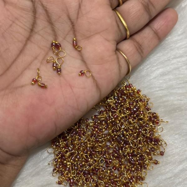 Loreals Sugar beads reddiesh Garnet colour 1mm